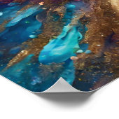 Glitter Girly Vrouw Gezicht Modern Art Poster (Hoek)