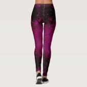Glitter gladde naadloze confetti roze donker leggings (Achterkant)