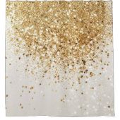 Glitter Glam 2 voor mousserend goud Douchegordijn (Voorkant)