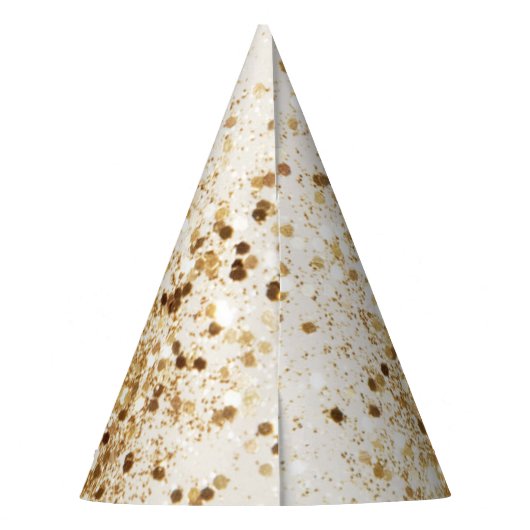 Glitter Glam 2 voor mousserend goud Feesthoedjes (Achterkant)