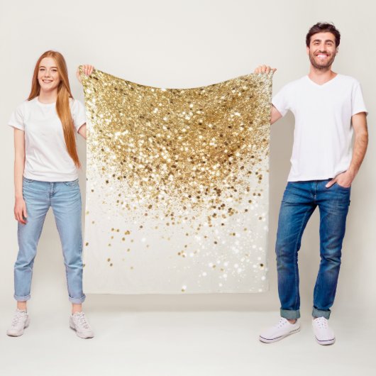 Glitter Glam 2 voor mousserend goud Fleece Deken (In situ)