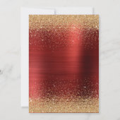 Glitter Glam 50 en Fabulous Red Disco Ball Kaart (Achterkant)