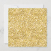 Glitter Glam 50th Birthday - gouden en rode feestd Kaart (Achterkant)