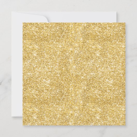 Glitter Glam 50th Birthday - gouden en rode feestd Kaart (Achterkant)