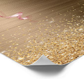 Glitter Glam 60 & Fabulous Gouden Discobal Poster (Hoek)