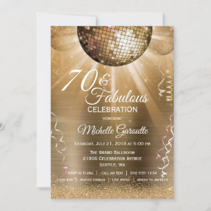 Glitter Glam 70 en Fabulous Gold Disco Ball Kaart