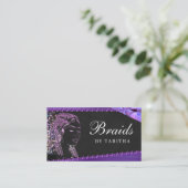 Glitter Glam Abstract Modern Hair Braiding Salon Visitekaartje (Staand voorkant)