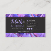 Glitter Glam Abstract Modern Hair Braiding Salon Visitekaartje (Achterkant)