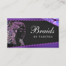 Glitter Glam Abstract Modern Hair Braiding Salon