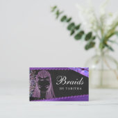 Glitter Glam Abstract Modern Hair Braiding Salon Visitekaartje (Staand voorkant)