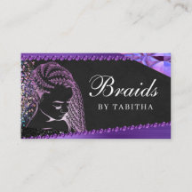 Glitter Glam Abstract Modern Hair Braiding Salon