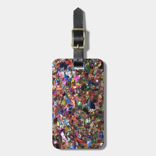 Glitter Glam Bagagelabel (Voorkant verticaal)