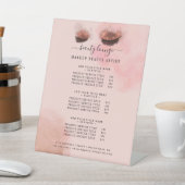 Glitter Glam Beauty Makeup Artist Service List Reclamebord Met Voetstuk (Insitu)