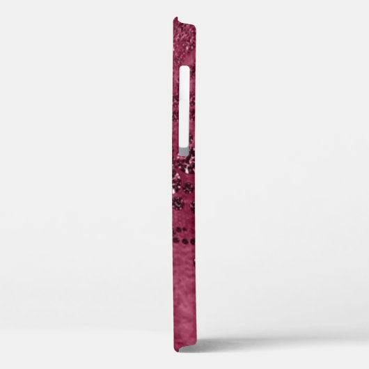 Glitter Glam Bling Flower Dark Roos Initiaal Name Case-Mate iPhone Case (Achterkant / Links)