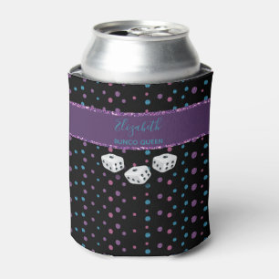 Glitter Glam Girly Dice Monogram Bunco Koelbox Blikjeskoeler