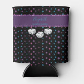 Glitter Glam Girly Dice Monogram Bunco Koelbox Blikjeskoeler (Voorkant)