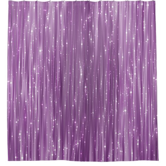 Glitter Glam: Heldere roze fonkeling Douchegordijn (Voorkant)