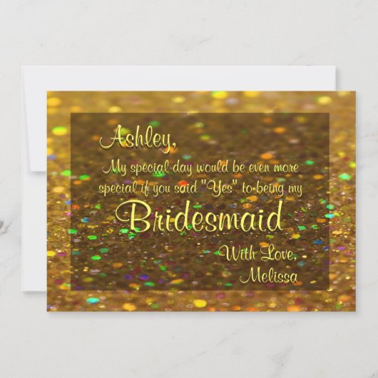 Glitter Glam is mijn Bridesmaid Kaart (Voorkant)