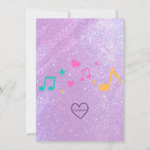 Glitter, Glam, & K-Pop Verjaardagsfeest Kaart (Achterkant)