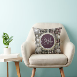 Glitter Glam Kralen Monogramed Sierkussen