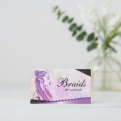 Glitter Glam Modern Hair Braiding Salon Visitekaartje (Staand voorkant)