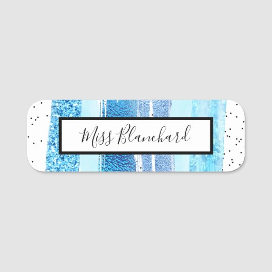 Glitter Glam Naamplaatje (Voorkant)