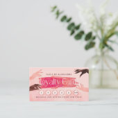 Glitter Glam Nail Art Manicure Salon Loyalty Visitekaartje (Staand voorkant)