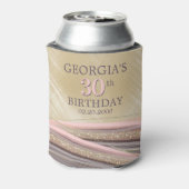 Glitter Glam Roos Goud Verjaardag Blikjeskoeler (Blikje Achterkant)