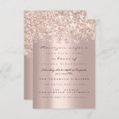 Glitter Glam Roos Vrijgezellenfeest Sweet 16th Kaart (Voorkant / Achterkant)