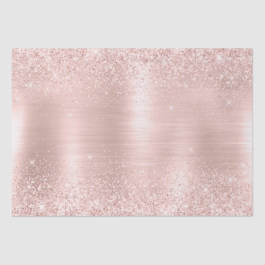 Glitter Glam Roze Glitter Bruids Tissuepapier (Voorkant)