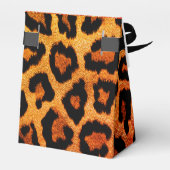 Glitter Glam Sinaasappel Leopard gepersonaliseerd Bedankdoosjes (Achterkant)