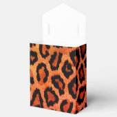 Glitter Glam Sinaasappel Leopard gepersonaliseerd Bedankdoosjes (Geopend)