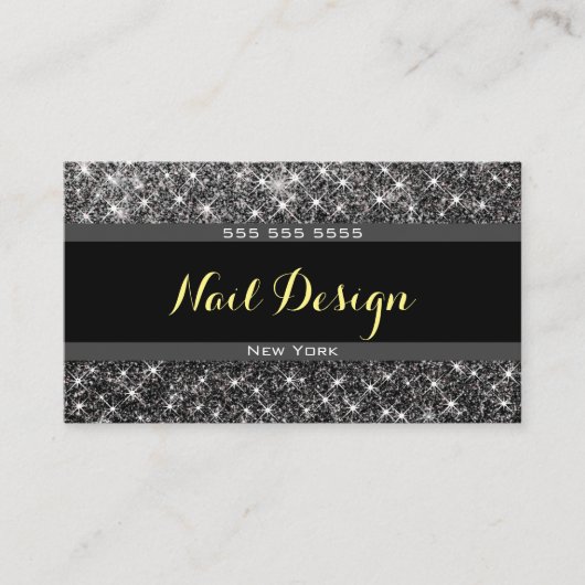 Glitter Glam Stars Appointment Field Visitekaartje (Voorkant)