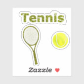 Glitter & Glam Tennisracket en Bal Glitterend Sticker (Vel)