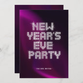 Glitter Glam - Uitnodiging voor Eve-feest (Voorkant / Achterkant)