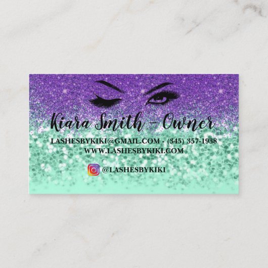 Glitter Glam Visitekaartjes (Achterkant)