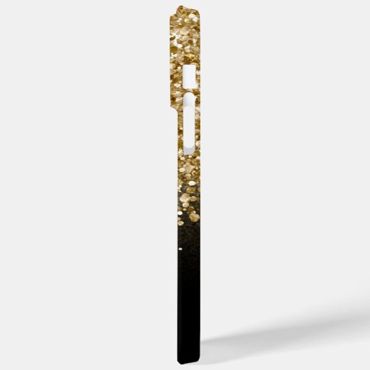 Glitter Glam voor zwart en goud Case-Mate iPhone Case (Achterkant / Links)