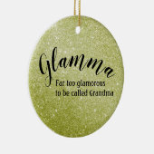Glitter Glamma-kerstversiering Keramisch Ornament (Rechts)