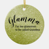 Glitter Glamma-kerstversiering Keramisch Ornament (Voorkant)