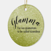 Glitter Glamma-kerstversiering Keramisch Ornament (Links)