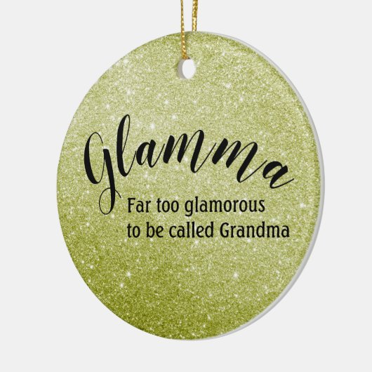 Glitter Glamma-kerstversiering Keramisch Ornament (Links)
