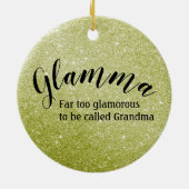 Glitter Glamma-kerstversiering Keramisch Ornament (Achterkant)