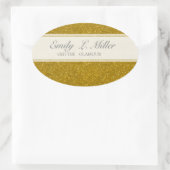 Glitter Glamor Ovale Sticker (Tas)