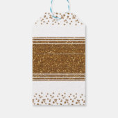 Glitter Glamour Gift Label met witte kleuren Cadeaulabel (Achterkant)