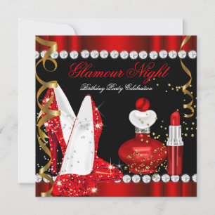 Glitter Glamour Night Red Gold Black Kaart