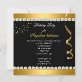 Glitter Glamour Night Yellow Gold Black Kaart (Achterkant)