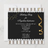 Glitter Glamour Party Night Silver Gold High Hiel Kaart (Achterkant)