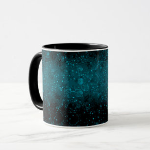 Glitter glans naadloze confetti turquoise glans mok