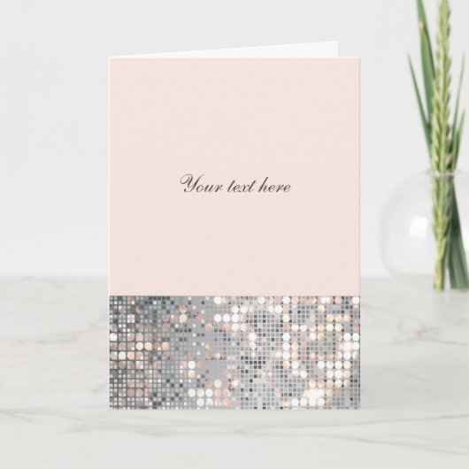 Glitter Glans Sequins Glamour Bedankkaart (Voorkant)