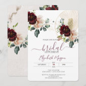 Glitter Glass Bridal Luncheon Kaart (Voorkant / Achterkant)